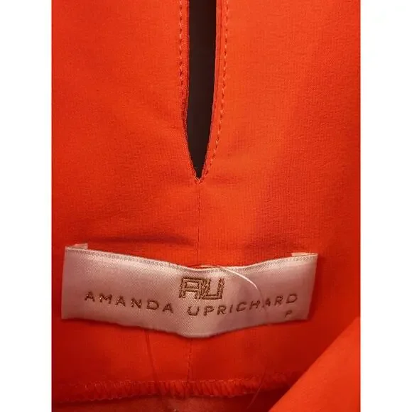 Amanda Uprichard Orange Midi Dress - Picture 4 of 9